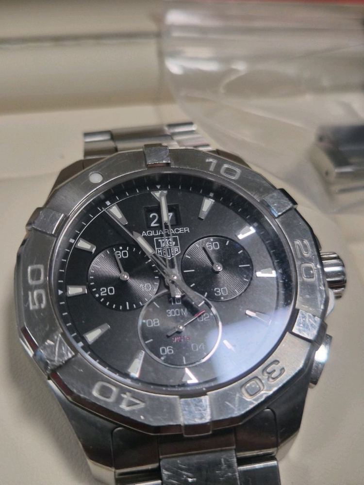 태그호이어 아쿠아레이서 크로노 쿼츠 시계(43mm) 이미지