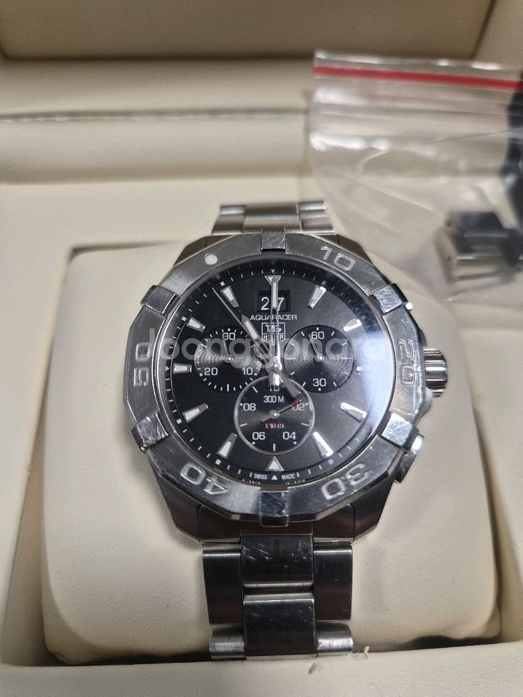 태그호이어 아쿠아레이서 크로노 쿼츠 시계(43mm)--2