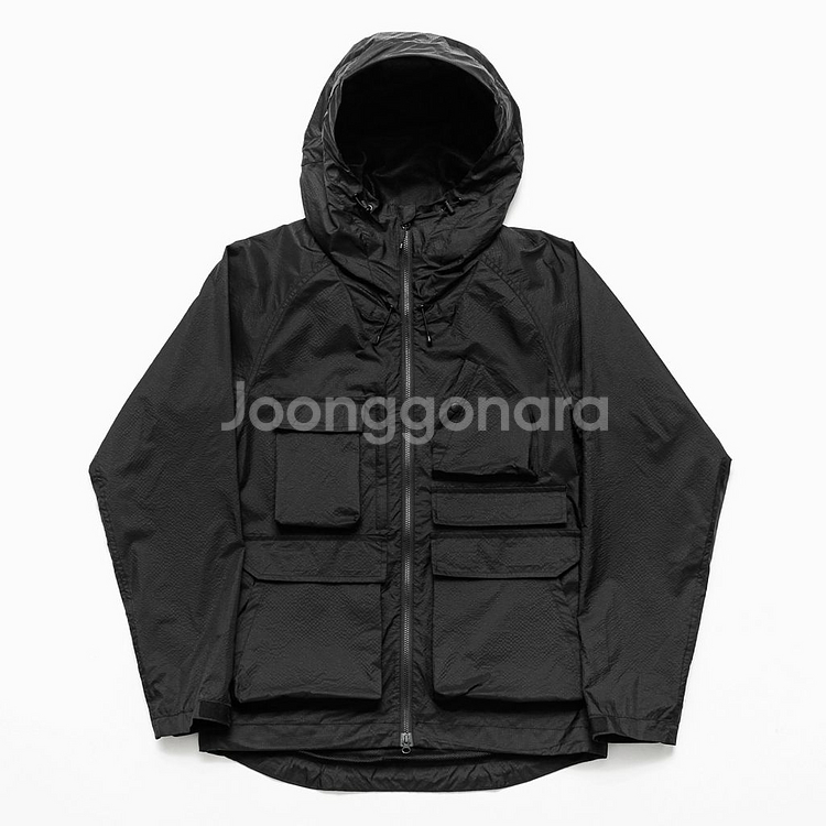케일 cayl 립스탑 나일론 마운틴 파카 블랙 M 10--0