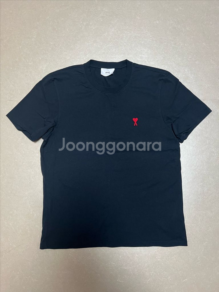 [2XL]아미 하트 반팔티셔츠 블랙--0