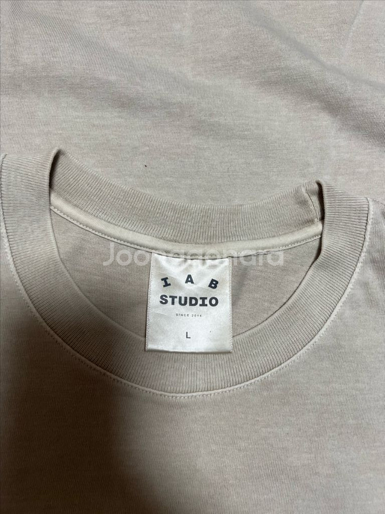 [L]아이앱스튜디오 피그먼트 반팔티셔츠 오트밀--2