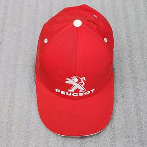거의 미사용 푸조 레드 볼캡 프리사이즈