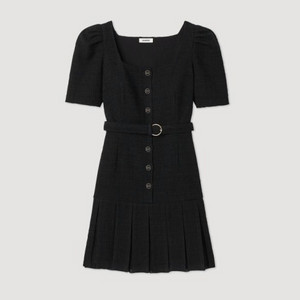 (가격내림) 산드로 스퀘어넥 트위드 원피스