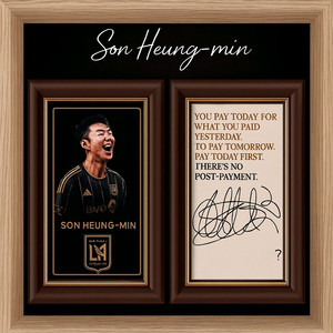 손흥민 명언 사인 액자 더블 프레임
