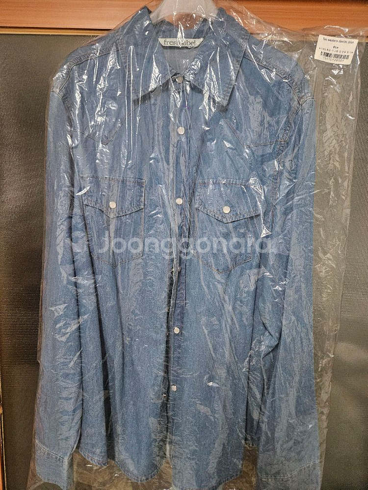 프레쉬라벨 데님 셔츠 (블루)판매--4