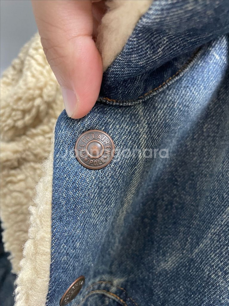 폴로 데님쉐르파 양털자켓 L(QR정품, 고윤정 착용)--4