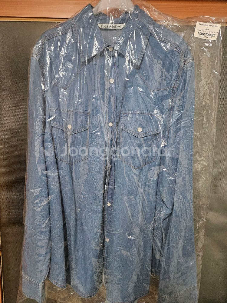 프레쉬라벨 데님 셔츠 (블루)판매--5