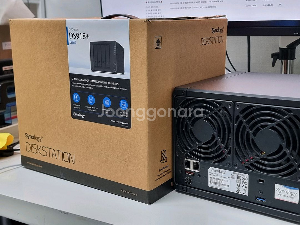 시놀로지 ds918+ 및 wd 12tb 4개--0