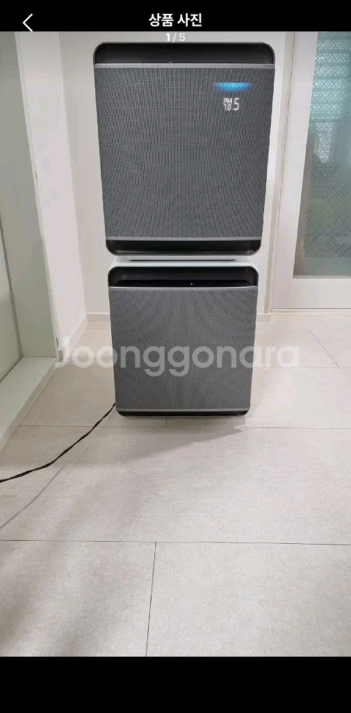 삼성 큐브 무풍 공기청정기 A급. 2개 일괄 판매--0
