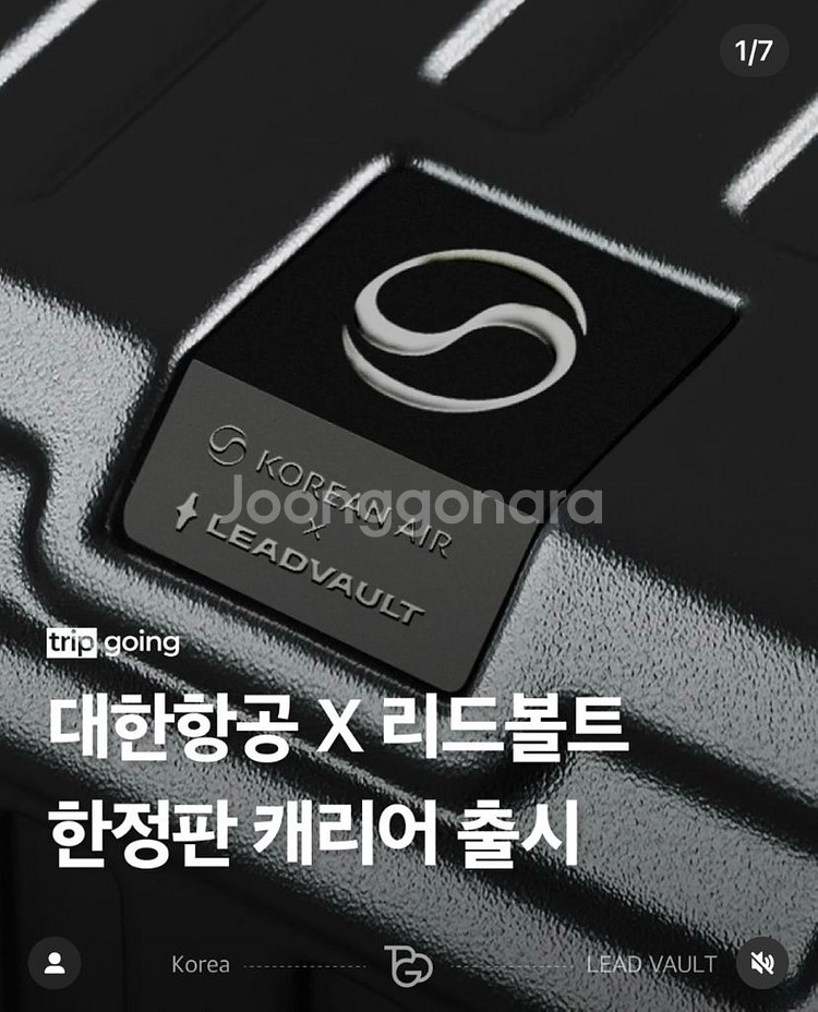 대한항공 리드볼트 20인치 기내용 캐리어 콜라보 한정판--1