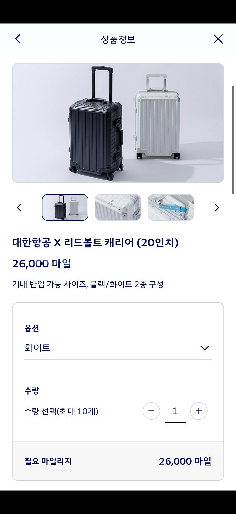 대한항공 리드볼트 20인치 기내용 캐리어 콜라보 한정판--7