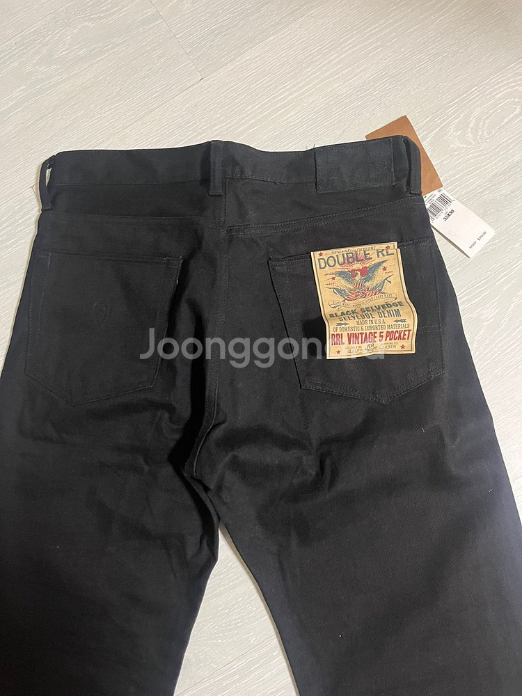 RRL 더블알엘 빈티지5포켓 블랙 온 블랙 550,0--2
