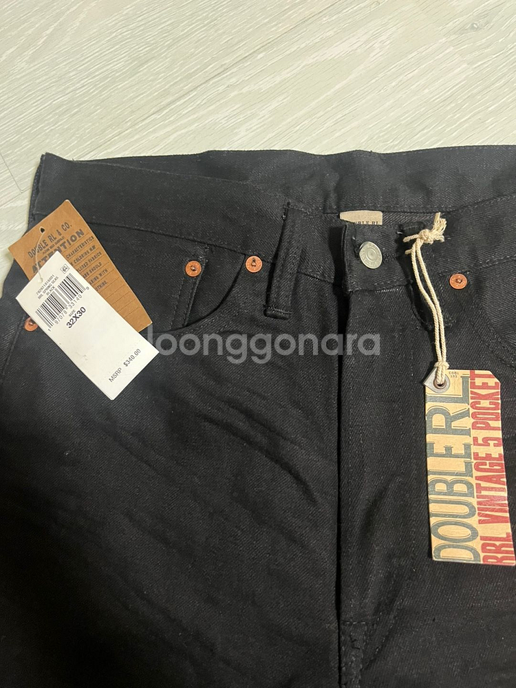 RRL 더블알엘 빈티지5포켓 블랙 온 블랙 550,0--6