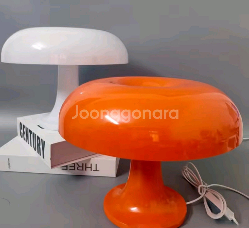 주황색 버섯 모양 무드등 조명/박스채 새상품--2