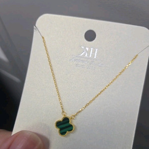 클로버 은목걸이