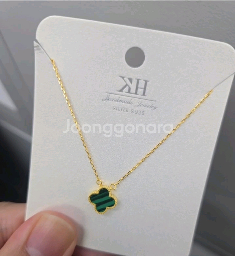 클로버 은목걸이--2