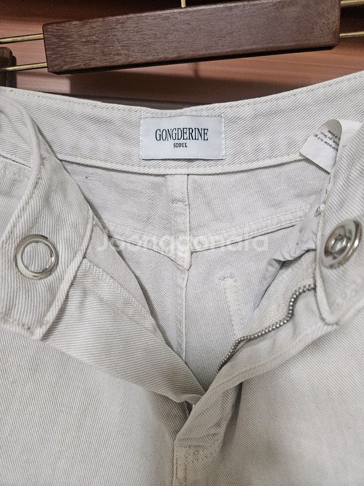 공드린 베이지 데님 팬츠--3