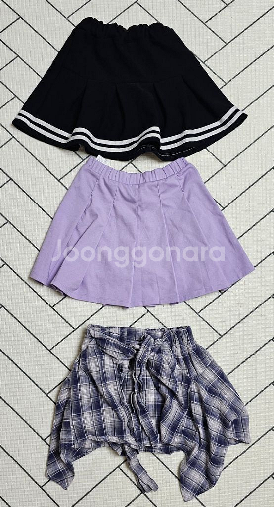 주니어 치마바지 3개 일괄 9~10세 13호~160--0