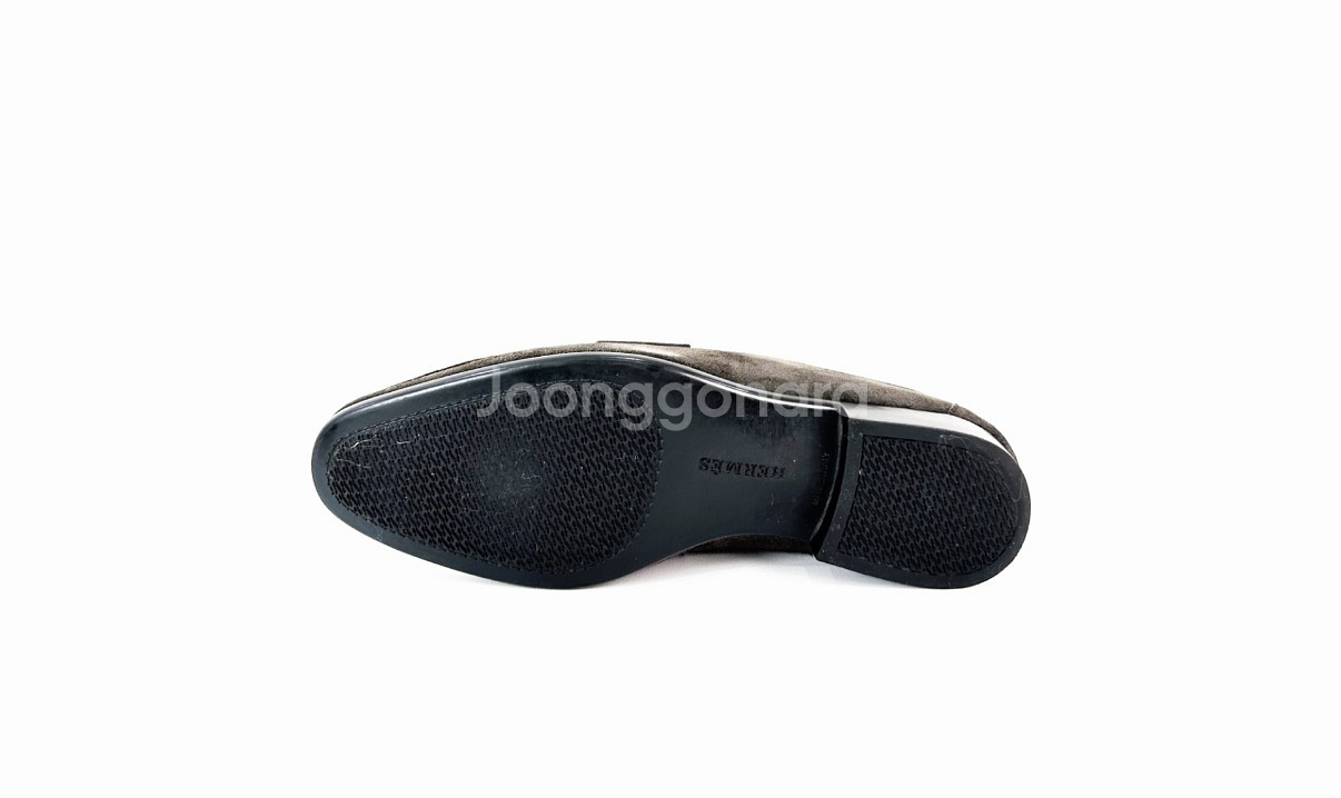 [40] 에르메스 남성 H 로고 스웨이드 모카신 로퍼--5