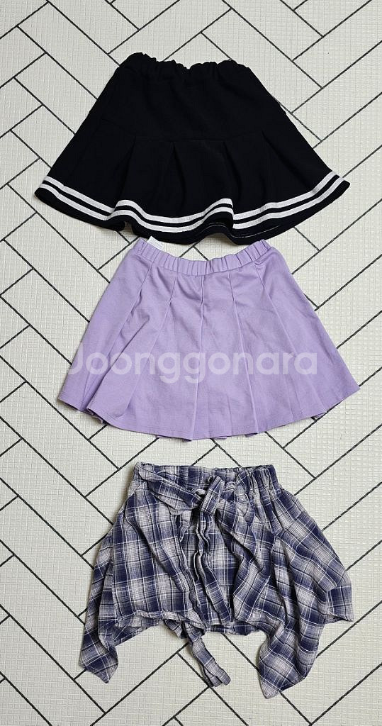주니어 치마바지 3개 일괄 9~10세 13호~160--8