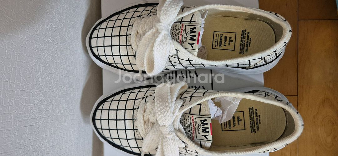 메종미하라야스히로 OG솔 컨버스 화이트체크 스니커즈--3