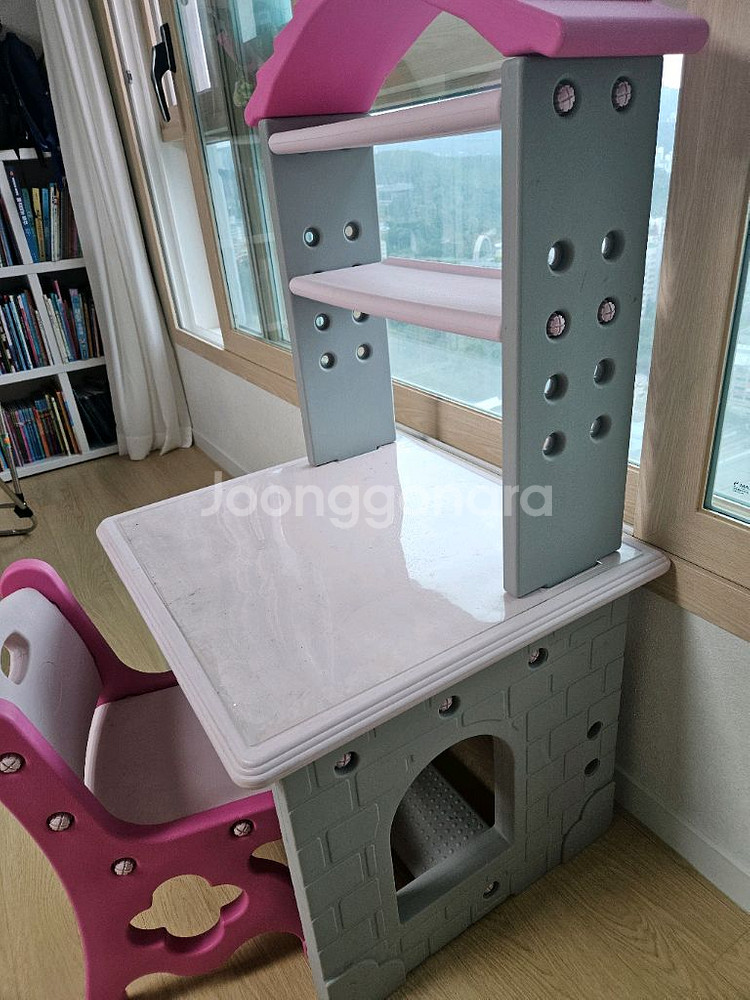 하이지니프로 유아책상 파란색, 핑크색 2개 세트--1