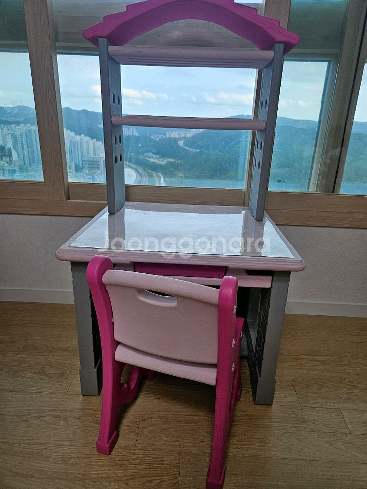하이지니프로 유아책상 파란색, 핑크색 2개 세트--4