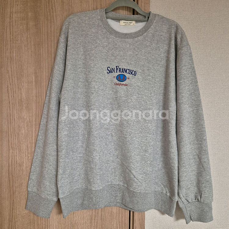 샌프란시스코 자수 맨투맨 그레이멜란지--2