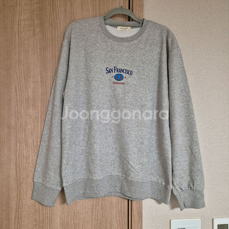 샌프란시스코 자수 맨투맨 그레이멜란지--3