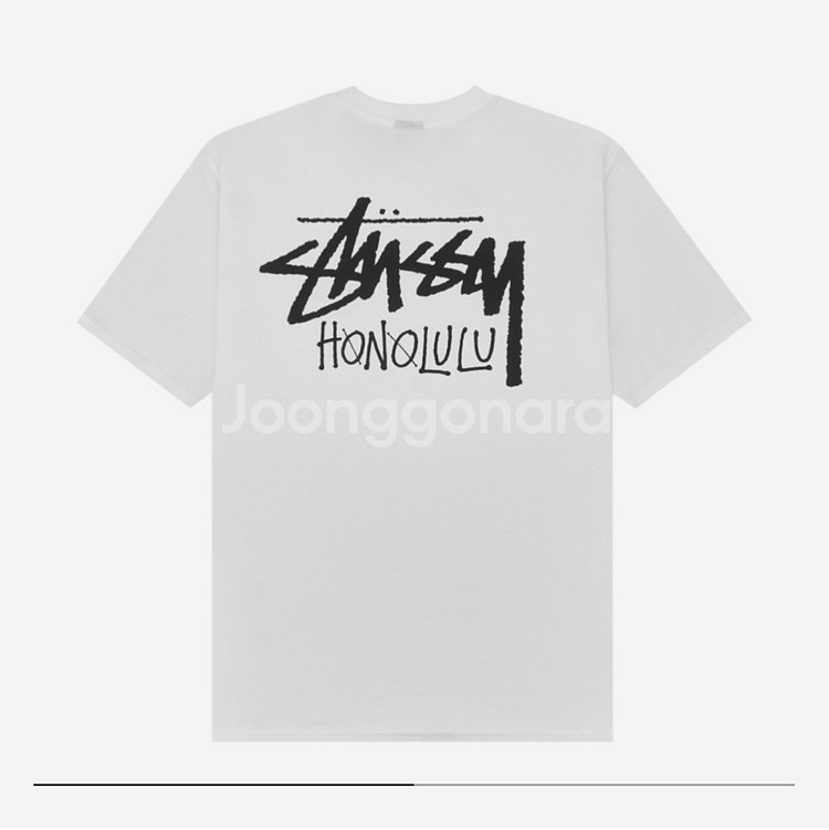 [L/2XL] 스투시 호놀룰루 티셔츠 화이트--1