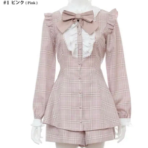 시크릿허니 시허니 체크셋업 핑크 분홍 양지뢰 지뢰계 이미지