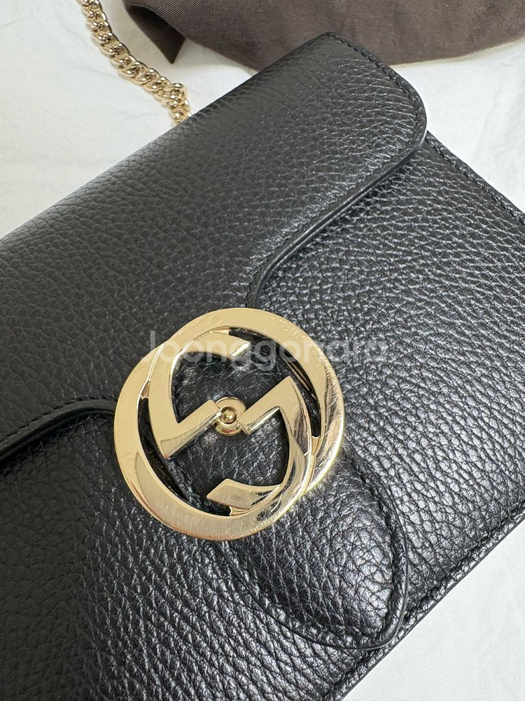 구찌 인터로킹 체인 숄더백--1