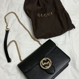 구찌 인터로킹 체인 숄더백