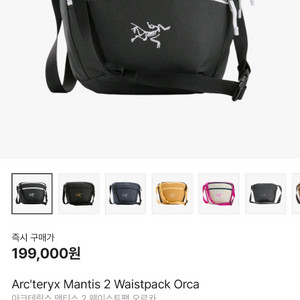 아크테릭스 맨티스2 웨이스트팩 오르카 팝니다