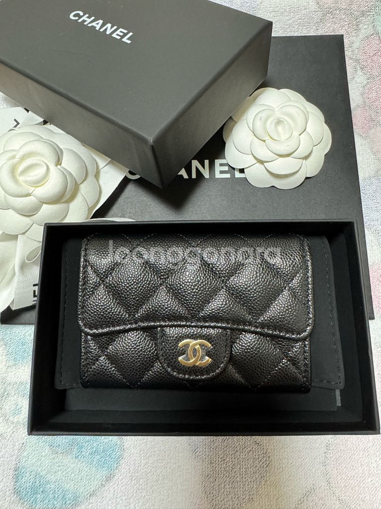 샤넬 카드지갑 똑딱이 지퍼--0