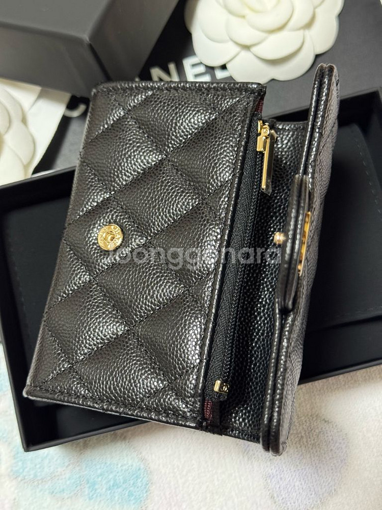 샤넬 카드지갑 똑딱이 지퍼--2