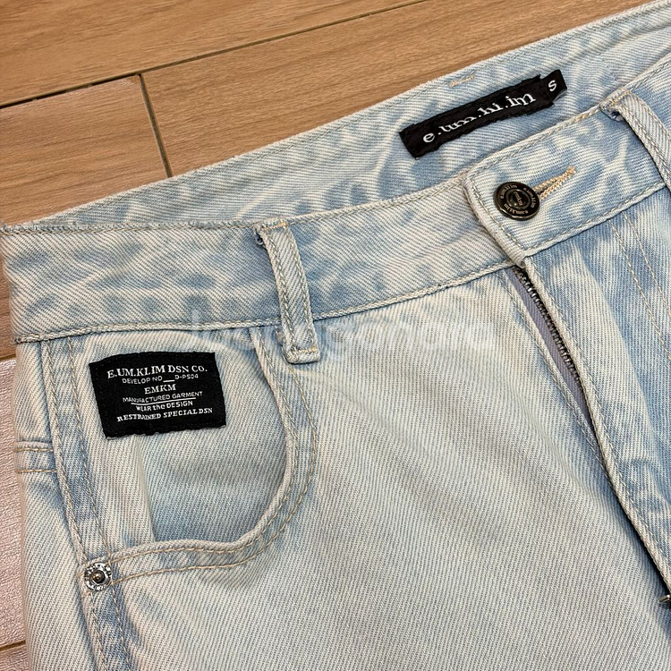 으음키임 시그니처 세미 와이드 데님 팬츠 라이트블루--3