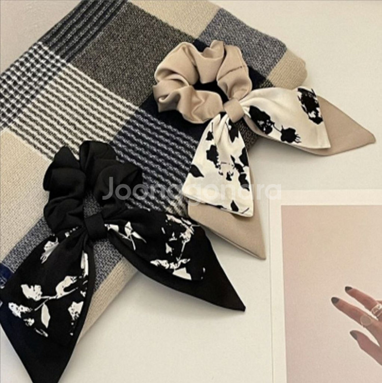 새상품) 리본곱창밴드 헤어악세사리 스카프 머리끈 리본--3