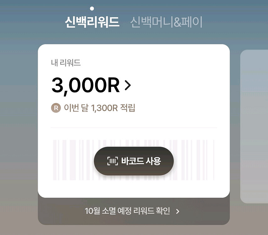 신백리워드 3000R4개, 2900R1개(14,900R--0