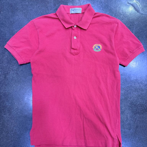 버버리 월계수 자수 카라 폴로티 레드 M