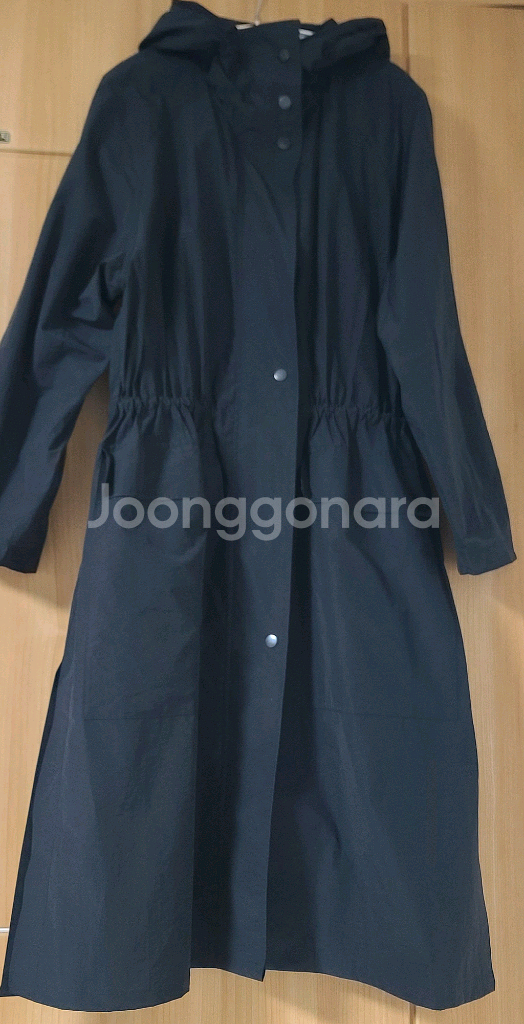 한섬 타임 백 프린팅&펀칭 롱점퍼--1