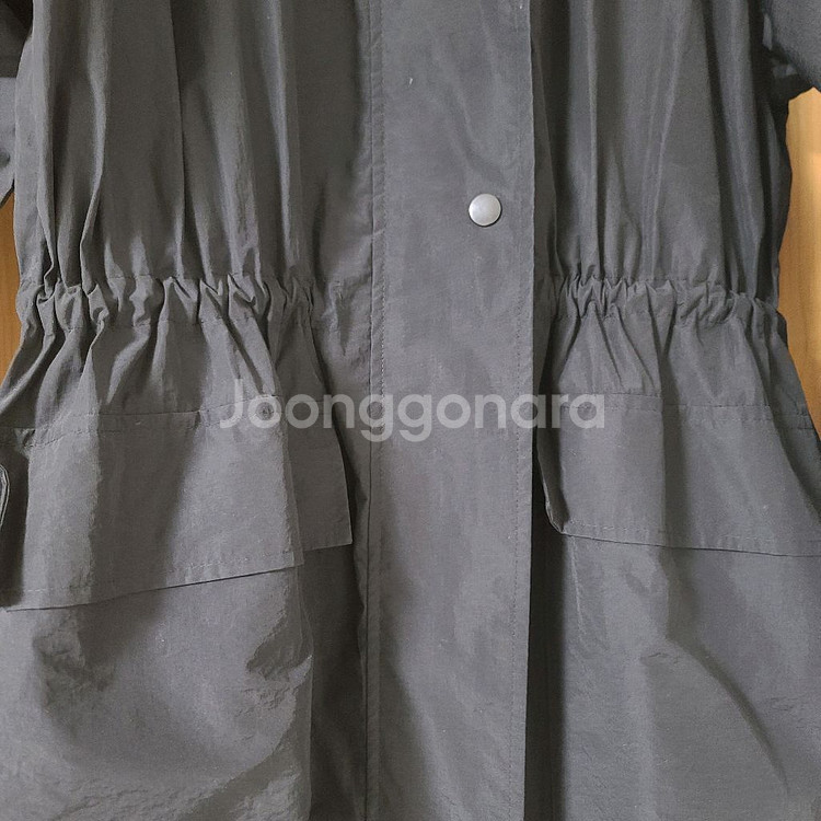 한섬 타임 백 프린팅&펀칭 롱점퍼--3