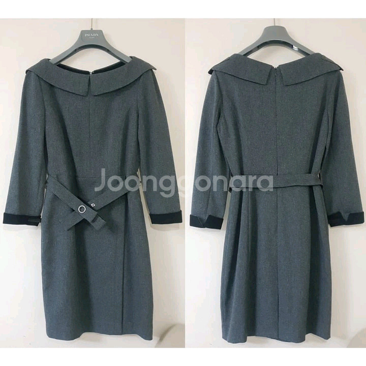 아이잗바바 더아이잗 포인티드카라 X벨티드 원피스--1