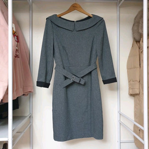 아이잗바바 더아이잗 포인티드카라 X벨티드 원피스