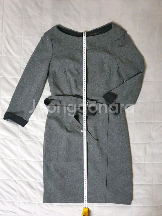 아이잗바바 더아이잗 포인티드카라 X벨티드 원피스--8