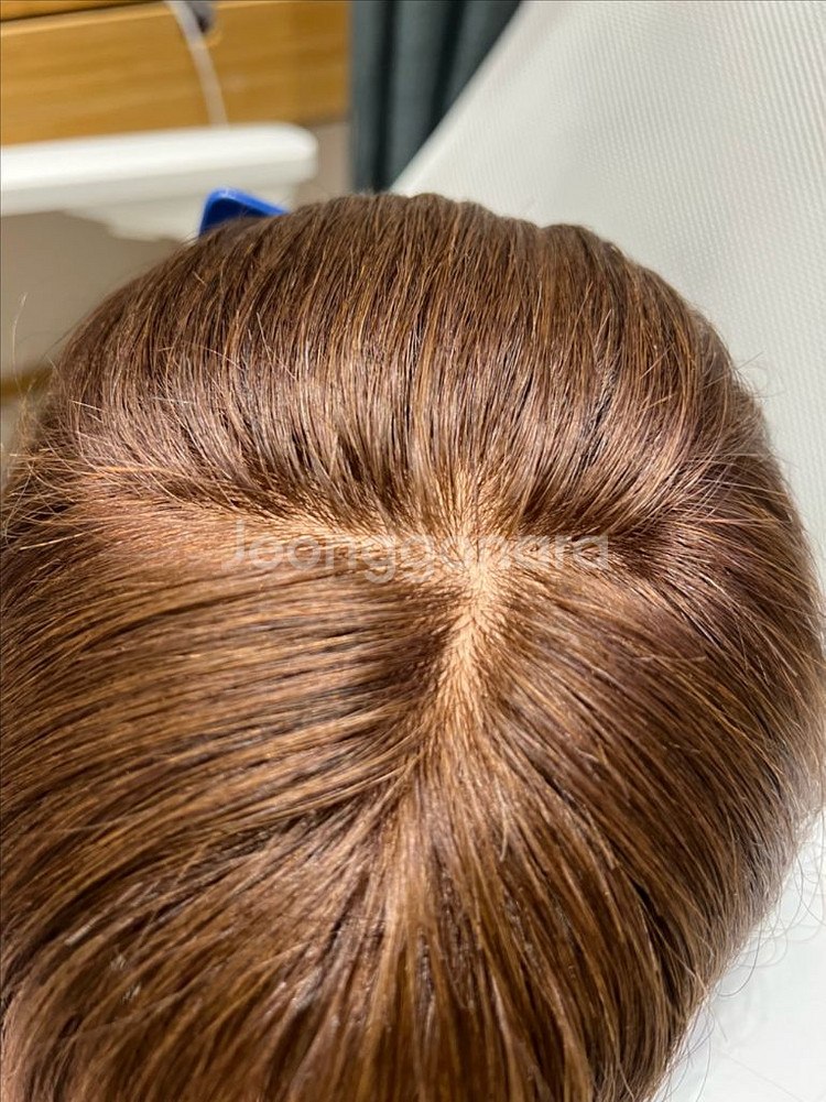 100프로 인모(밝은갈색) 보브컷 통가발 판매합니다--5