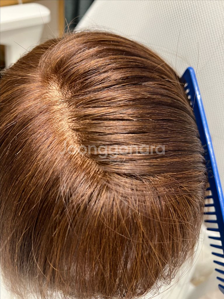 100프로 인모(밝은갈색) 보브컷 통가발 판매합니다--6
