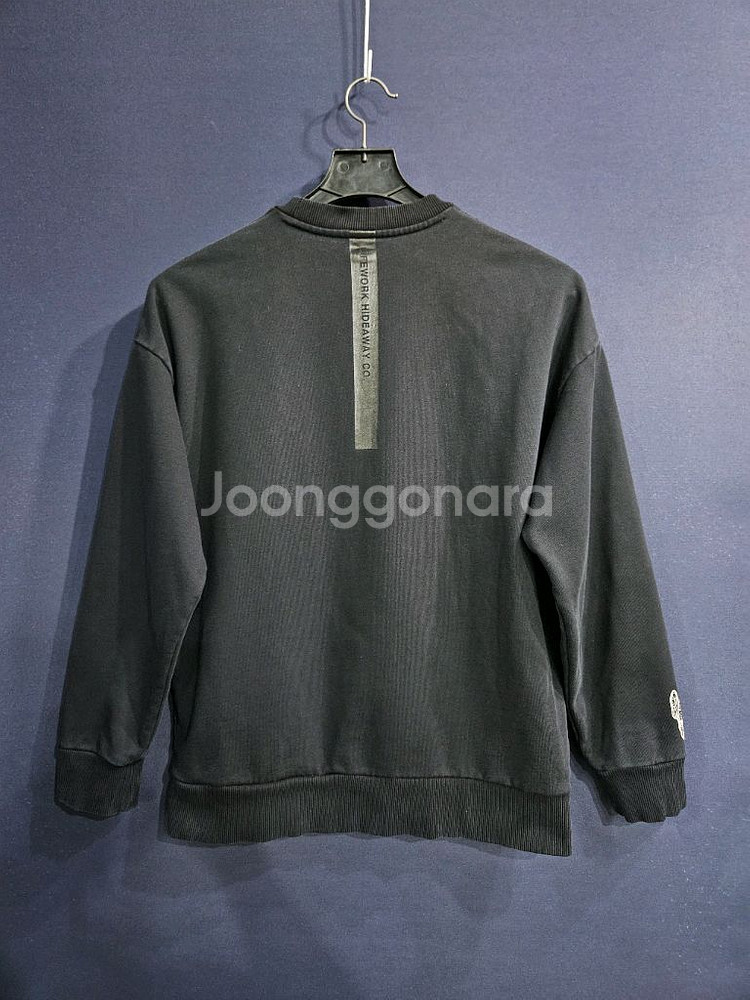 라이프워크 블랙컬러 남성 오버핏 95 맨투맨--1