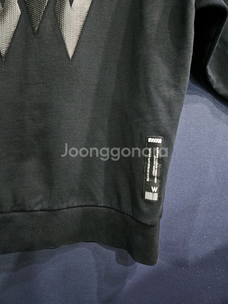 라이프워크 블랙컬러 남성 오버핏 95 맨투맨--5