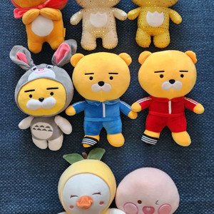 카카오프렌즈 아디다스 라이언 피치 봉제인형 28센치